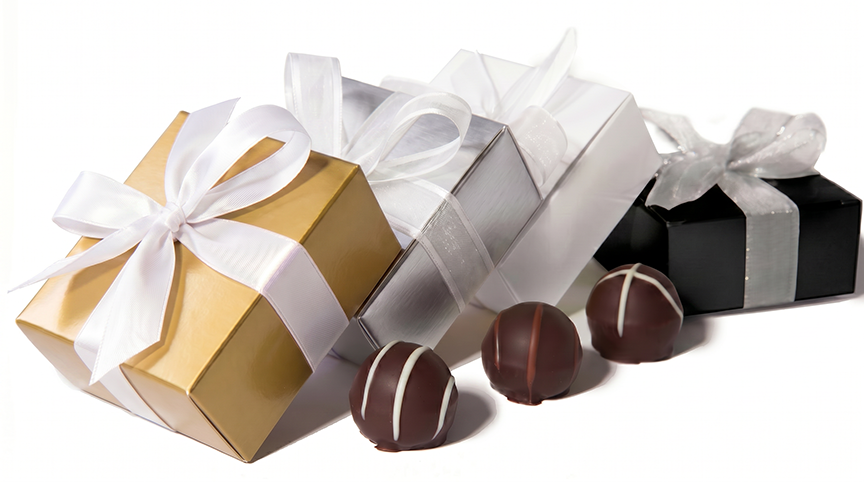 4 pc Wedding Truffle Favor Box (50 Boxes)
