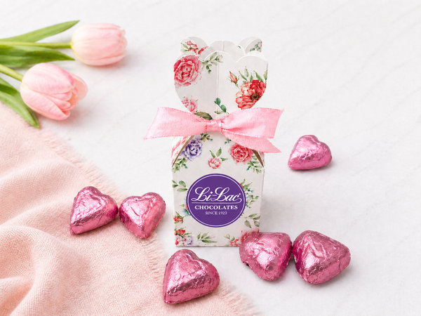Bouquet of Milk Chocolate Heart Box (4 oz.)