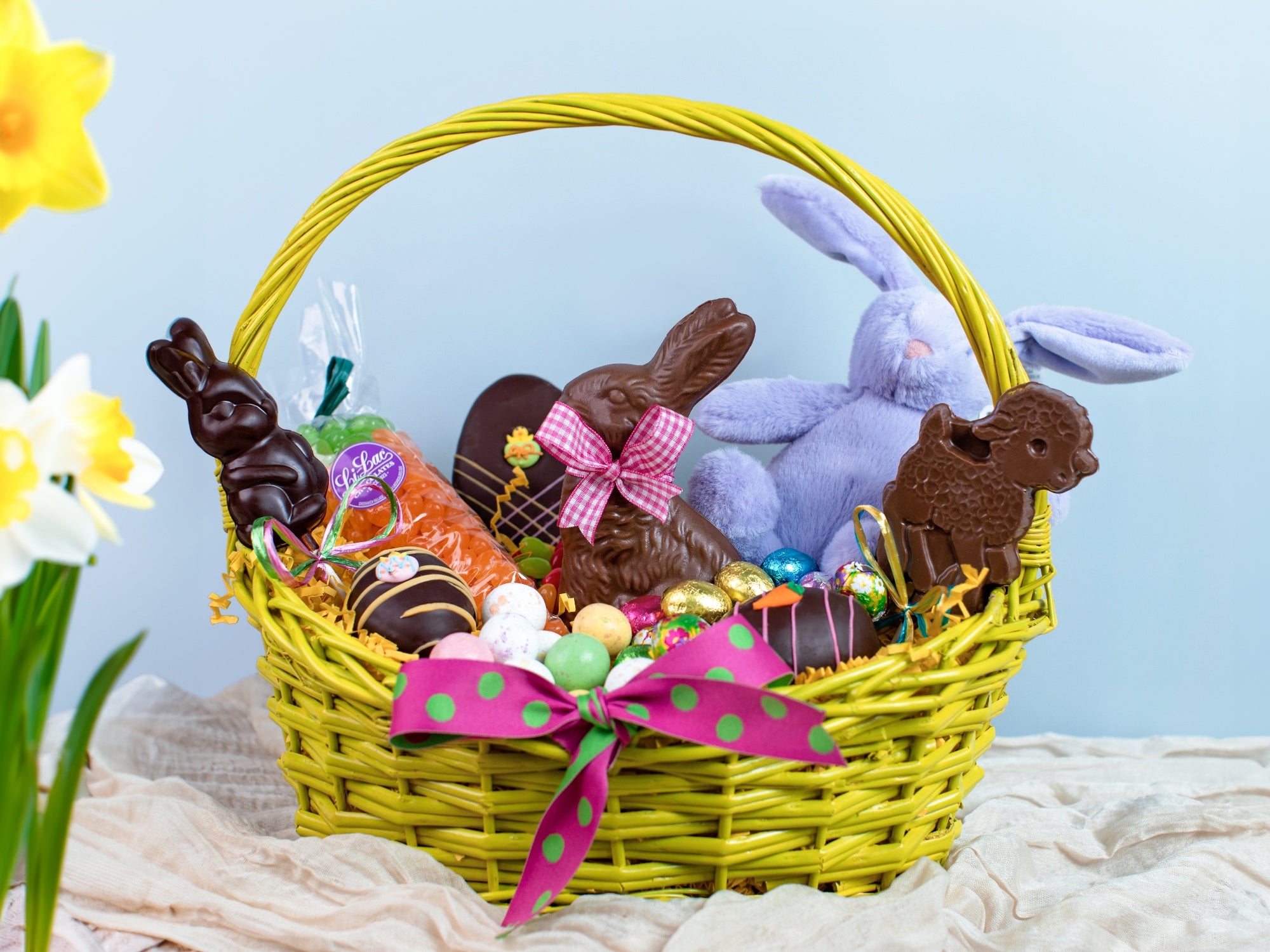 Deluxe Gourmet Chocolate Easter Basket (11 items)