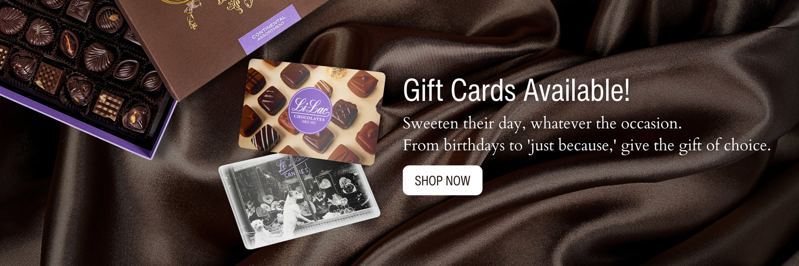Chocolate Gift Card Certificate