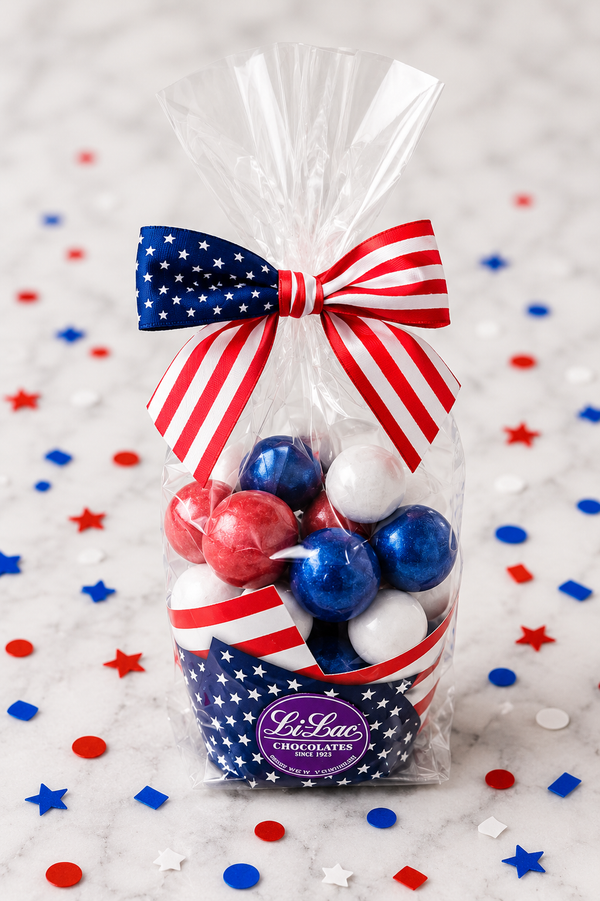 Red White & Blue Malt Balls