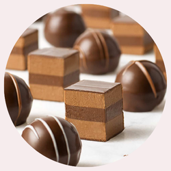 A grid of Truffle Squares and Balls