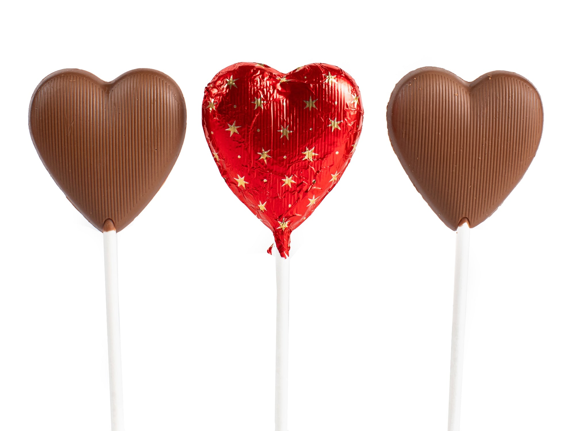 Foiled Chocolate Valentine Heart Pops (Pack of 4)