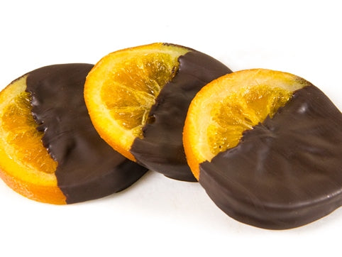 72% Dark Chocolate Glacé Orange Slices (Dairy Free)